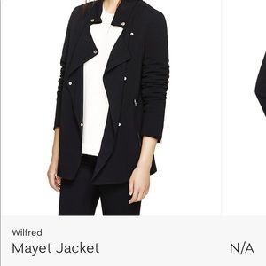 Wilfred Aritzia Mayet Black Moto Jacket Sz XXS